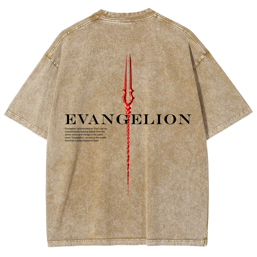 Neon Genesis Evangelion Unisex Fit Washed T-Shirt 2604004564