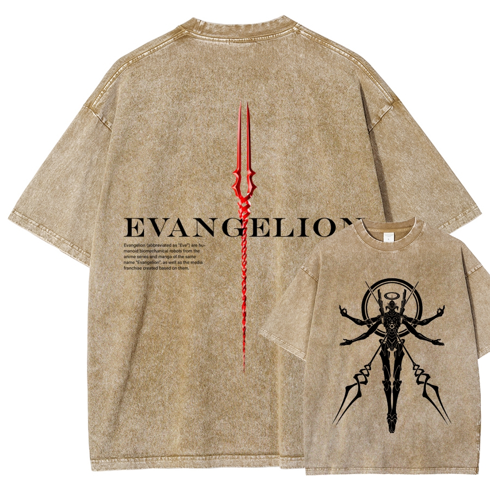Neon Genesis Evangelion Unisex Fit Washed T-Shirt 2604004564
