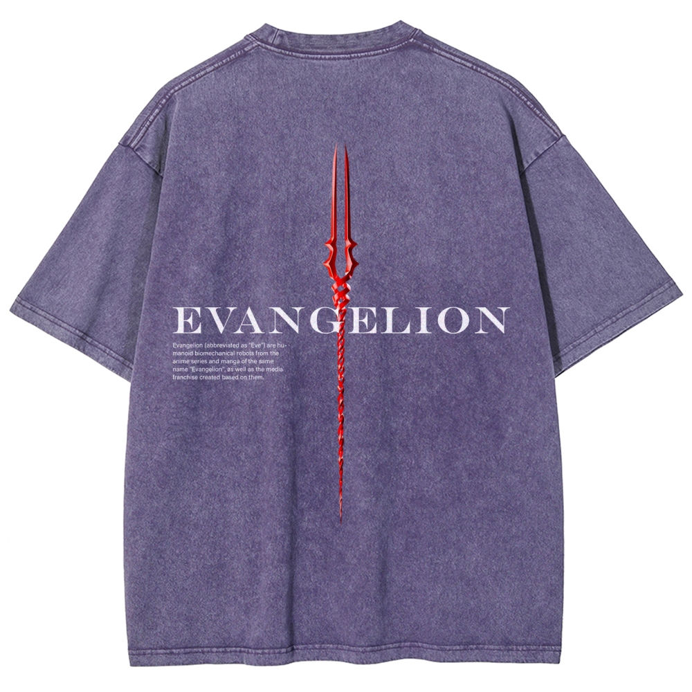 Neon Genesis Evangelion Unisex Fit Washed T-Shirt 2604004564
