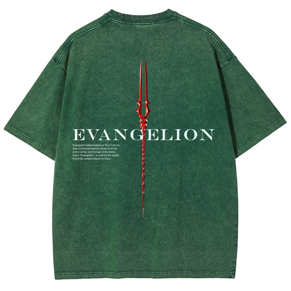 Neon Genesis Evangelion Unisex Fit Washed T-Shirt 2604004564