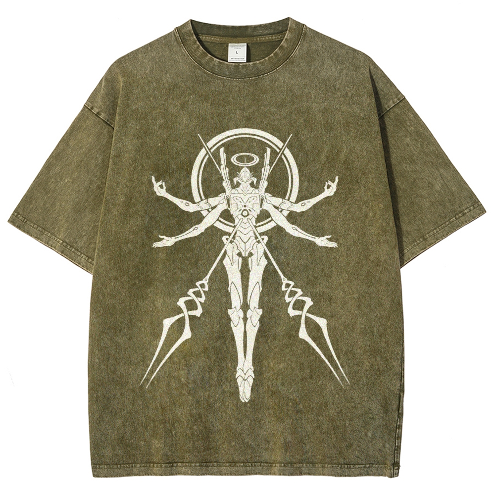 Neon Genesis Evangelion Unisex Fit Washed T-Shirt 2604004564
