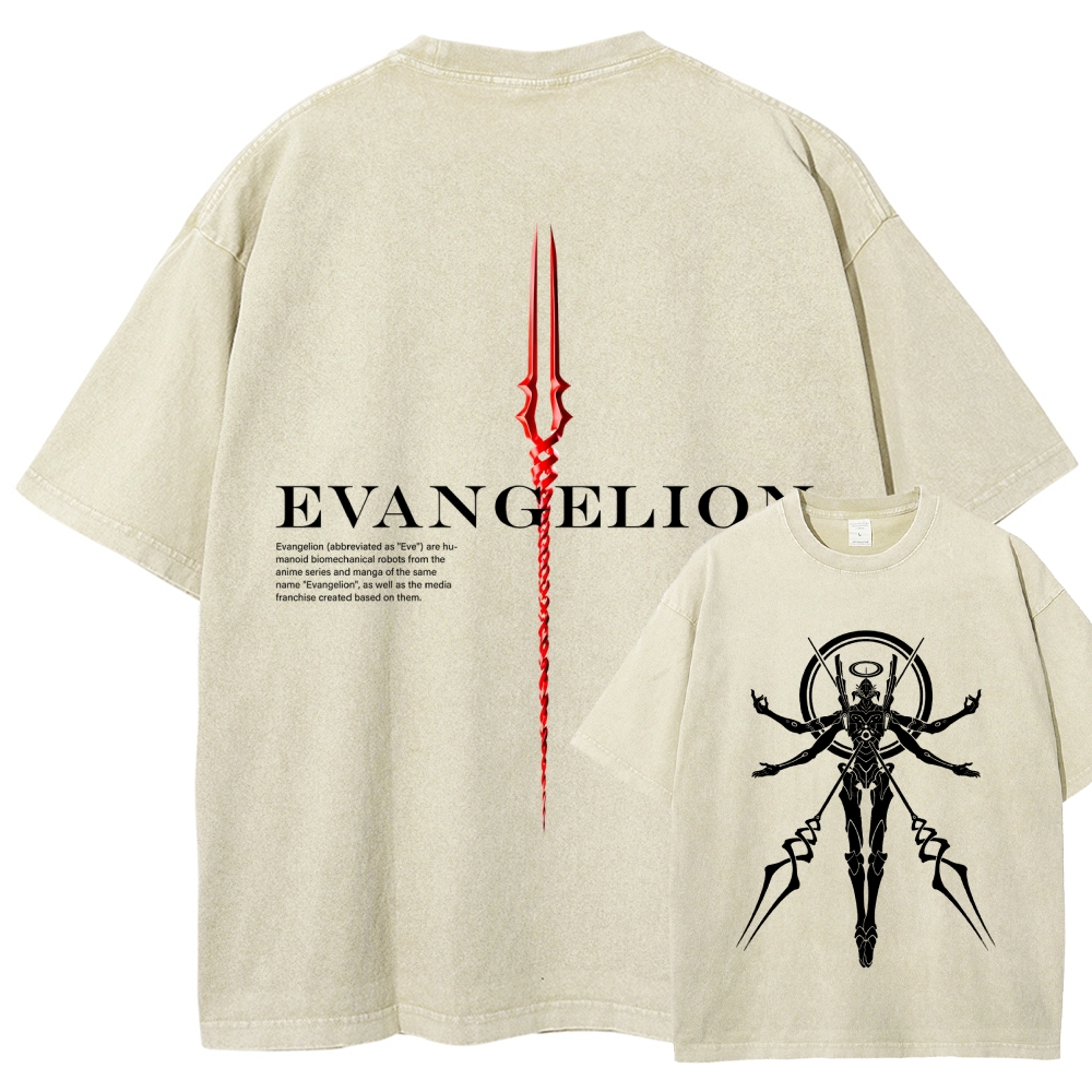 Neon Genesis Evangelion Unisex Fit Washed T-Shirt 2604004564