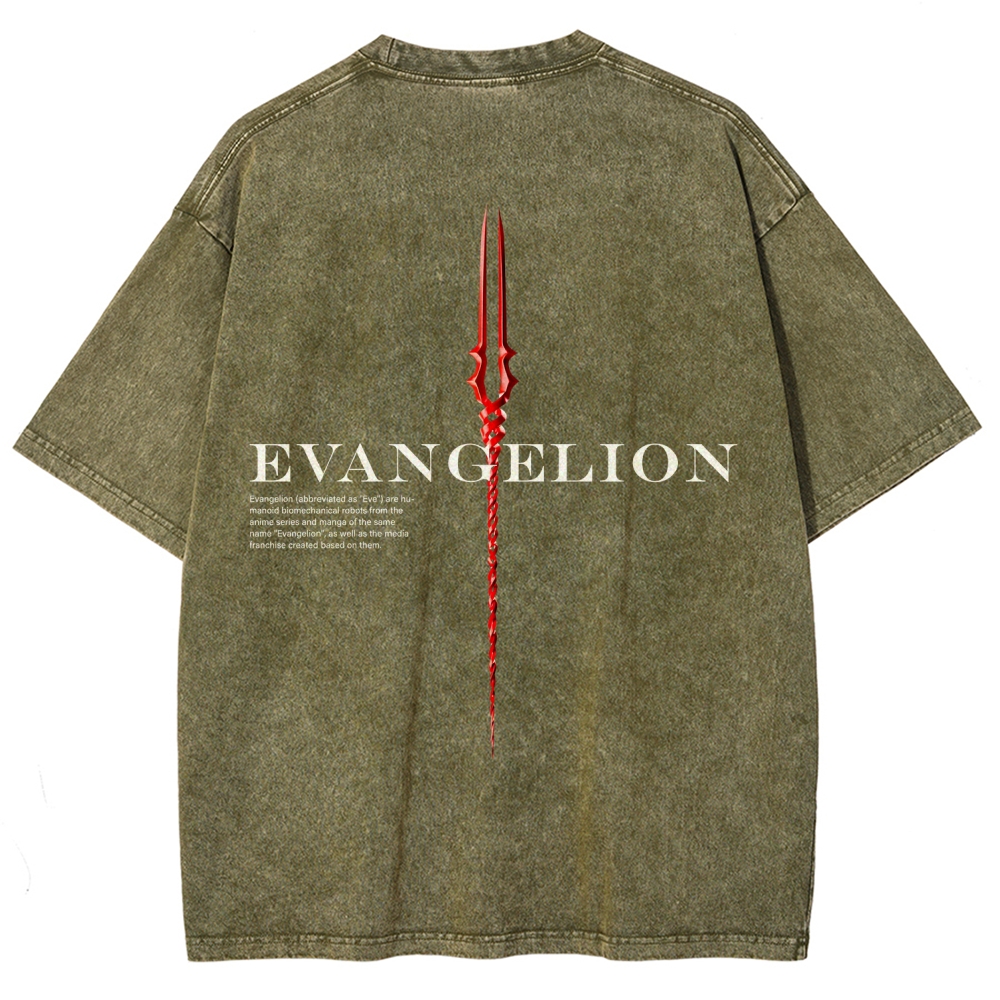 Neon Genesis Evangelion Unisex Fit Washed T-Shirt 2604004564
