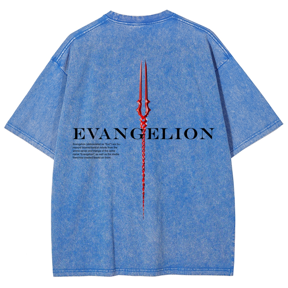 Neon Genesis Evangelion Unisex Fit Washed T-Shirt 2604004564