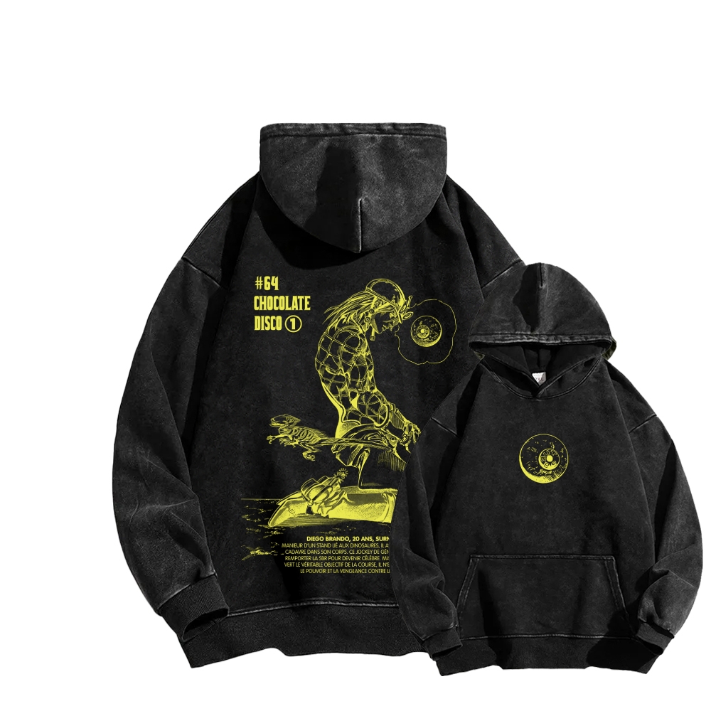 Jojo's Bizarre Adventure Unisex Washed Hoodie 2604005412