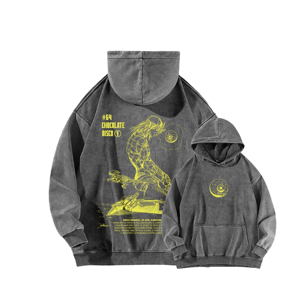 Jojo's Bizarre Adventure Unisex Washed Hoodie 2604005412