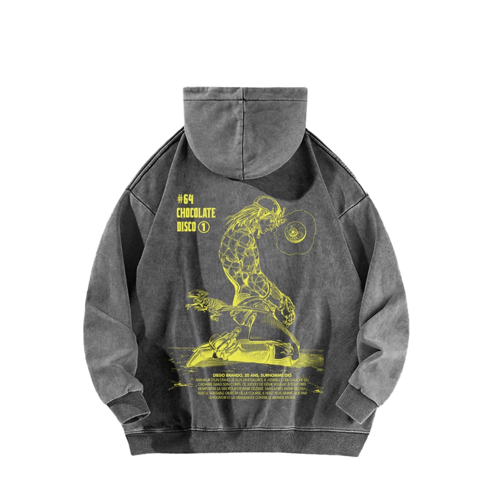 Jojo's Bizarre Adventure Unisex Washed Hoodie 2604005412