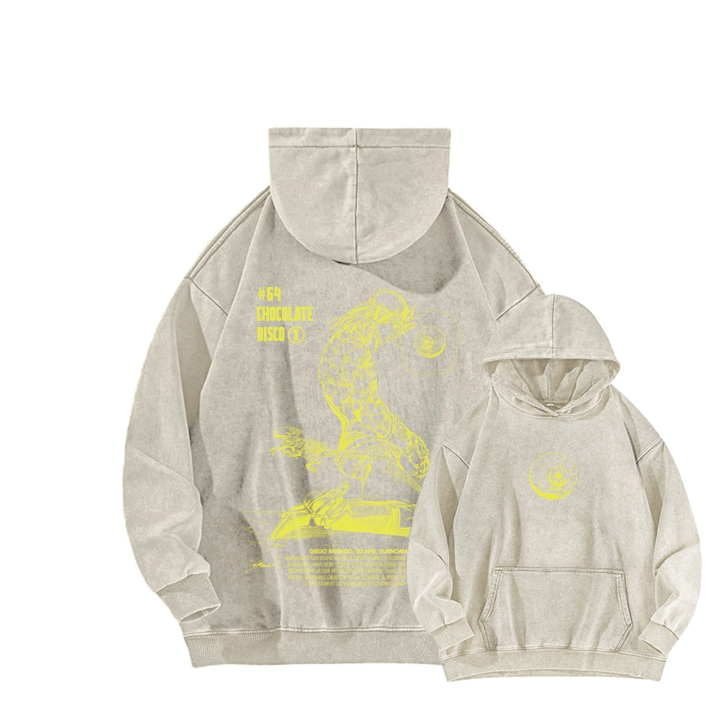 Jojo's Bizarre Adventure Unisex Washed Hoodie 2604005412