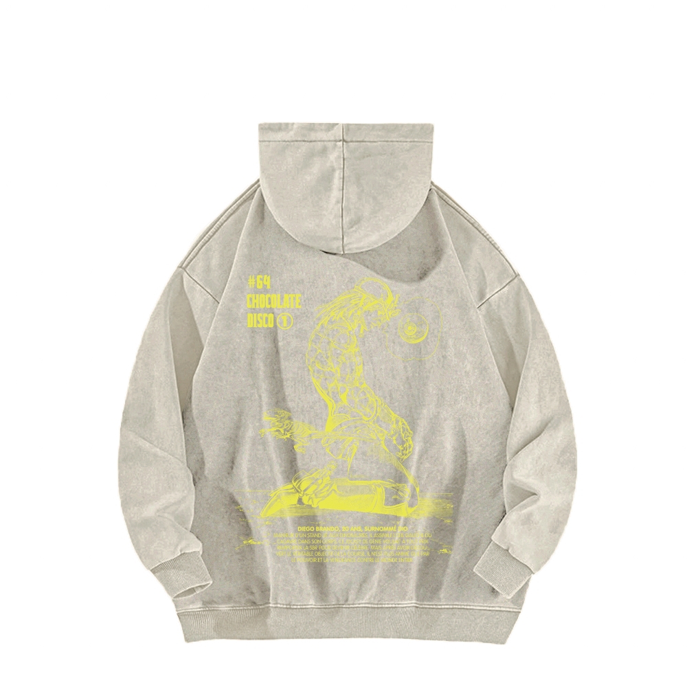 Jojo's Bizarre Adventure Unisex Washed Hoodie 2604005412