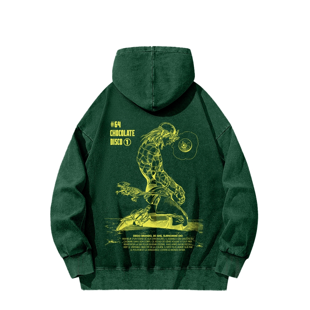 Jojo's Bizarre Adventure Unisex Washed Hoodie 2604005412