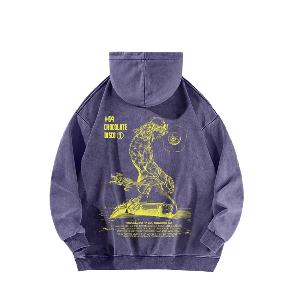Jojo's Bizarre Adventure Unisex Washed Hoodie 2604005412