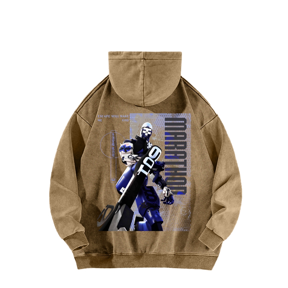 Marathon Unisex Washed Hoodie 2604005438