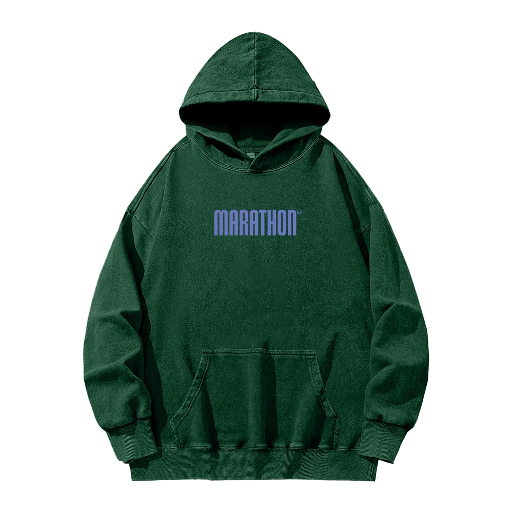 Marathon Unisex Washed Hoodie 2604005438