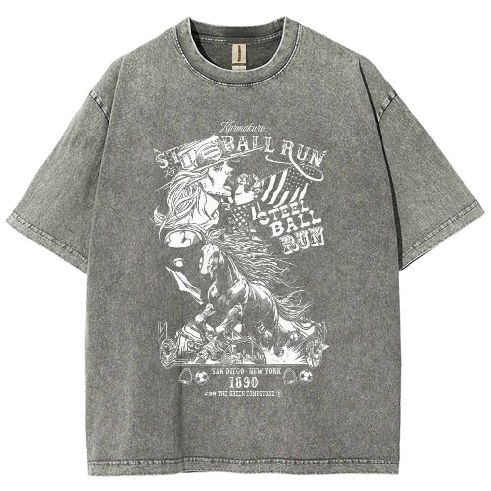 Jojo's Bizarre Adventure Unisex Fit Washed T-Shirt 2604005883