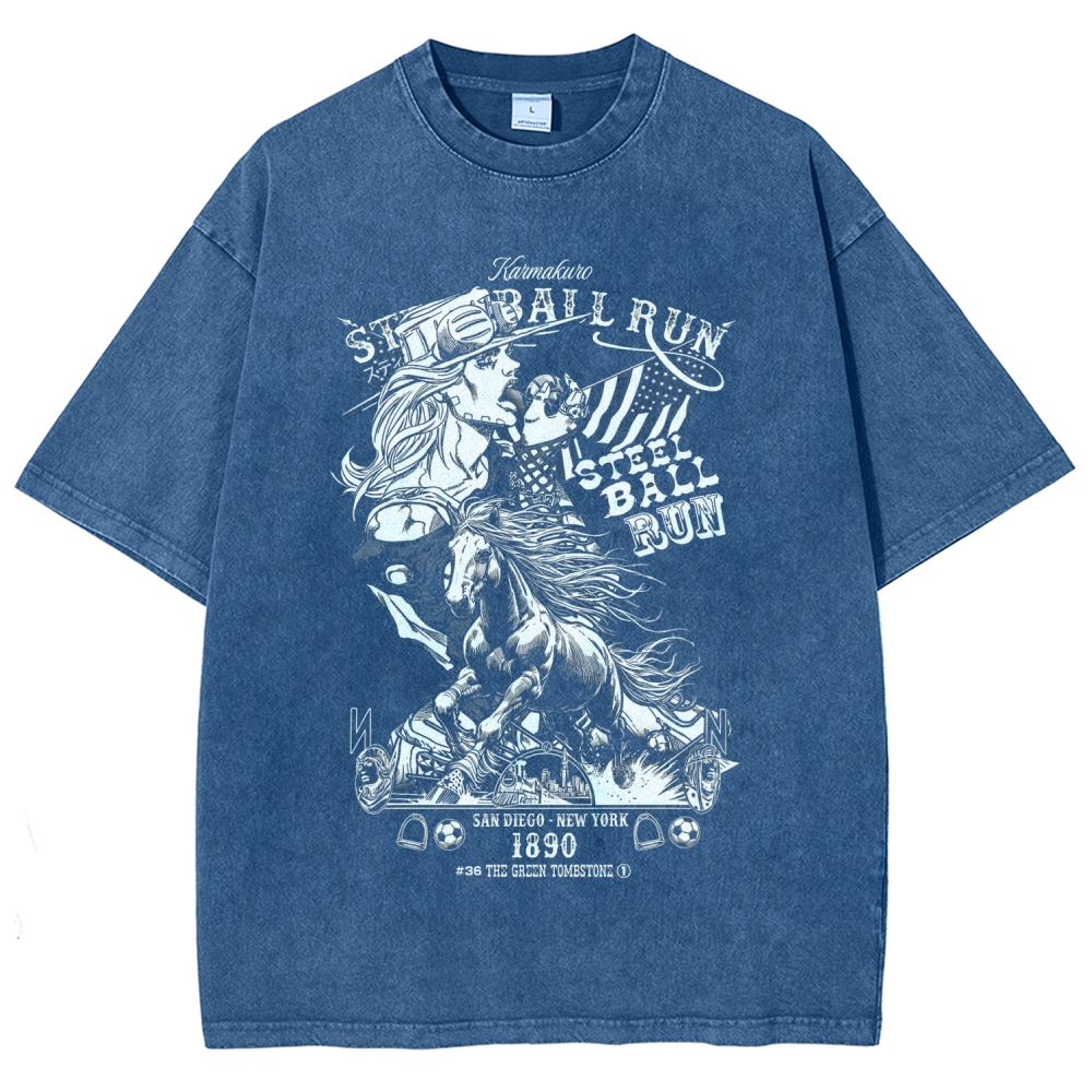 Jojo's Bizarre Adventure Unisex Fit Washed T-Shirt 2604005883