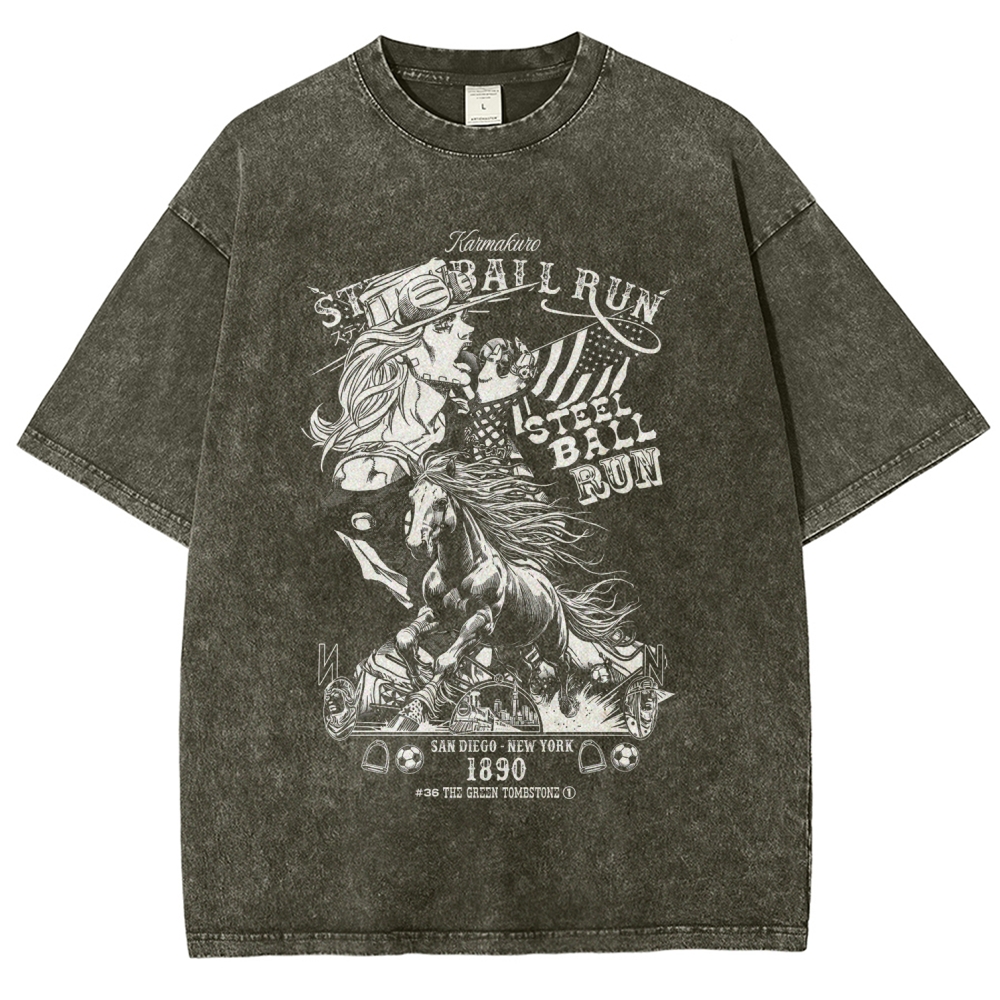 Jojo's Bizarre Adventure Unisex Fit Washed T-Shirt 2604005883