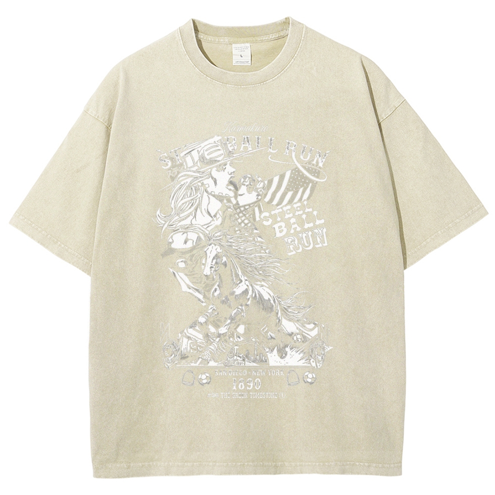 Jojo's Bizarre Adventure Unisex Fit Washed T-Shirt 2604005883