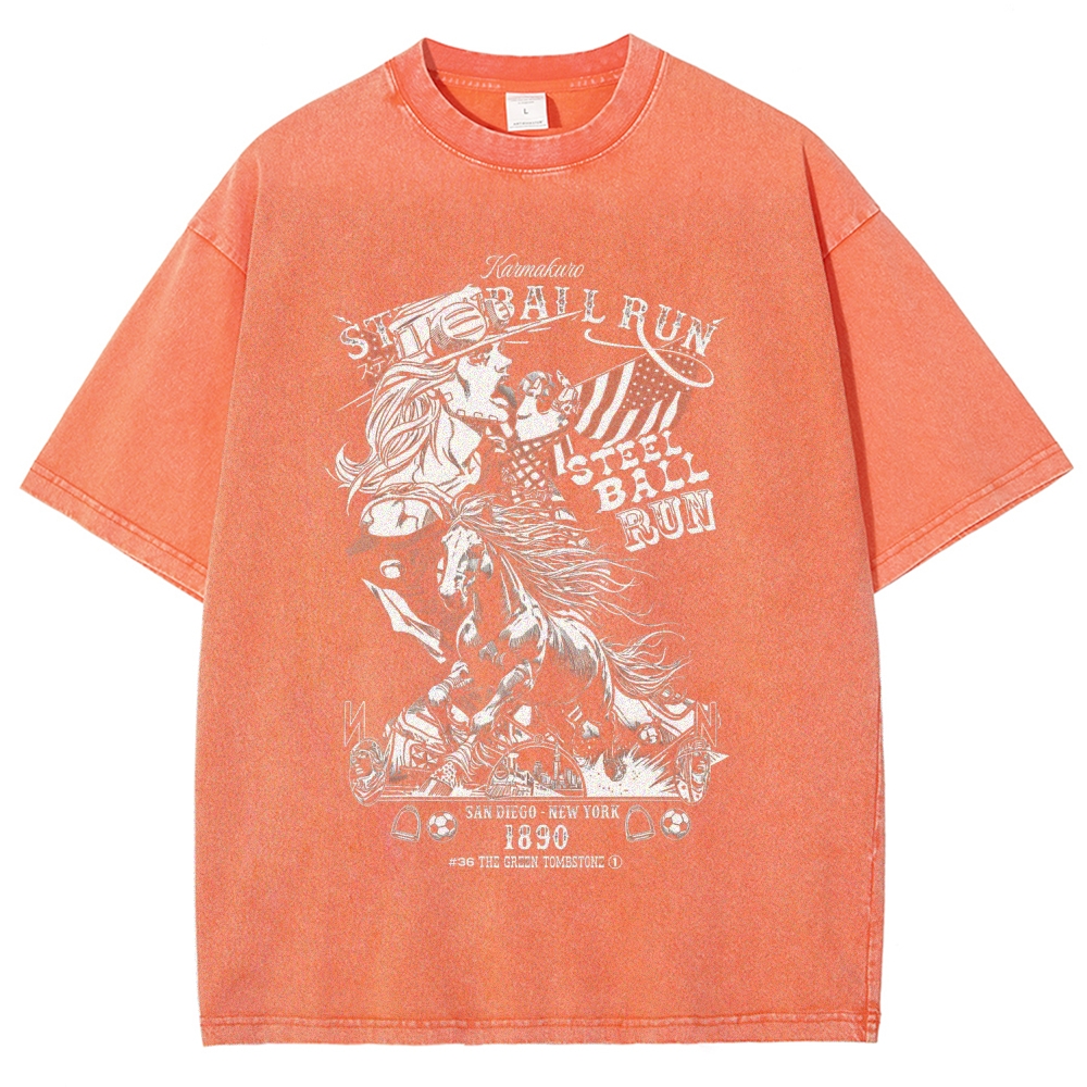 Jojo's Bizarre Adventure Unisex Fit Washed T-Shirt 2604005883