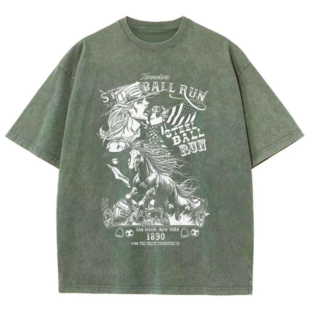 Jojo's Bizarre Adventure Unisex Fit Washed T-Shirt 2604005883