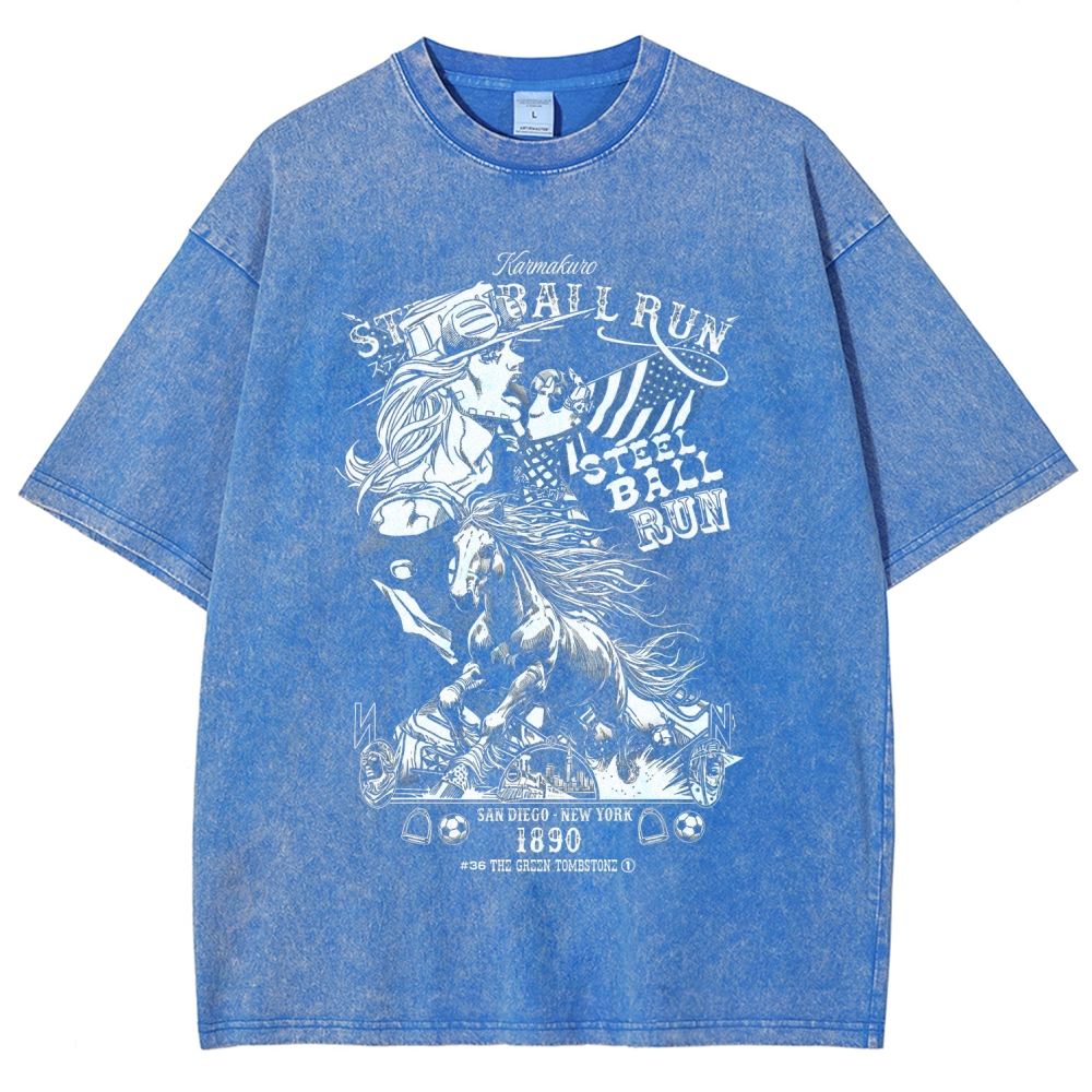 Jojo's Bizarre Adventure Unisex Fit Washed T-Shirt 2604005883