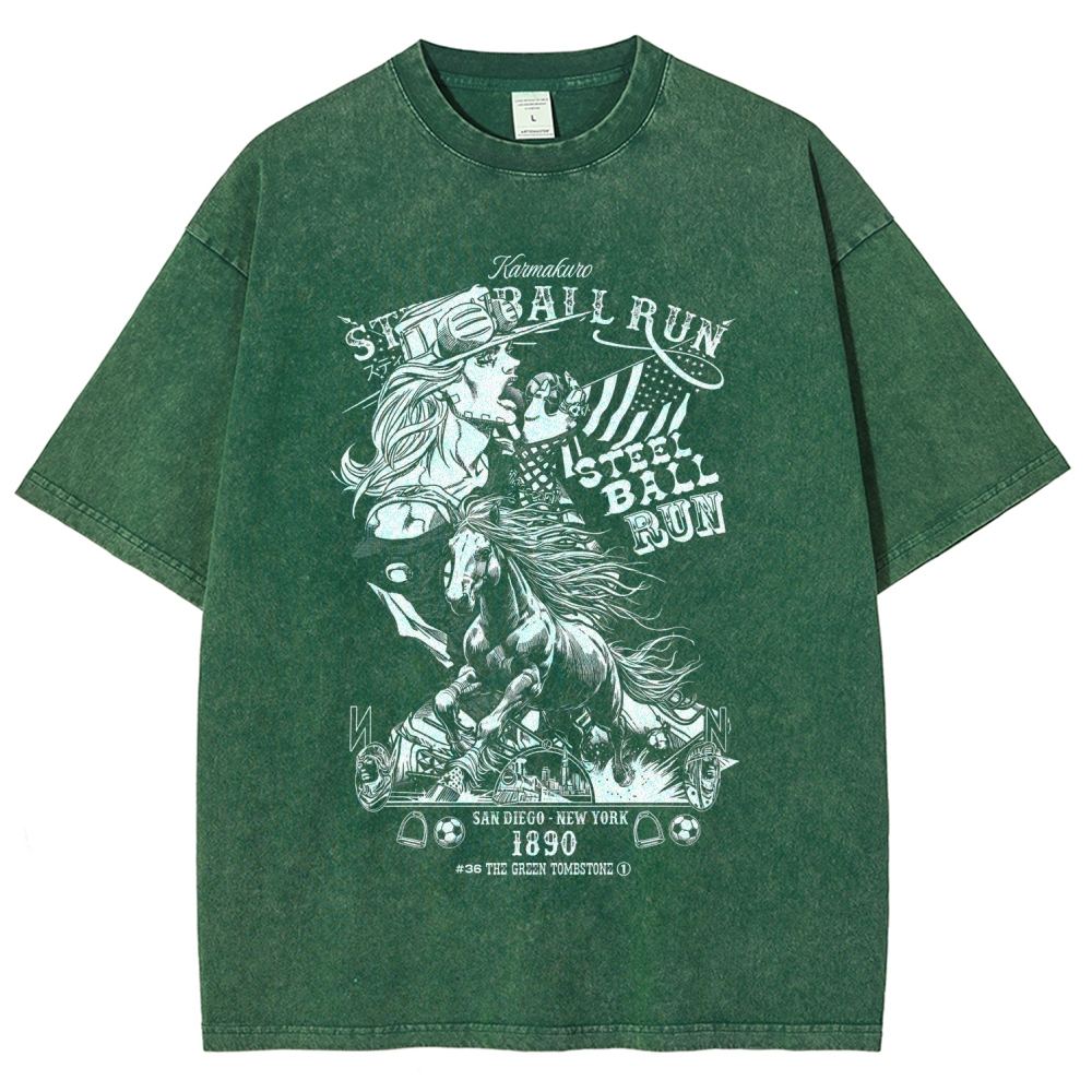 Jojo's Bizarre Adventure Unisex Fit Washed T-Shirt 2604005883