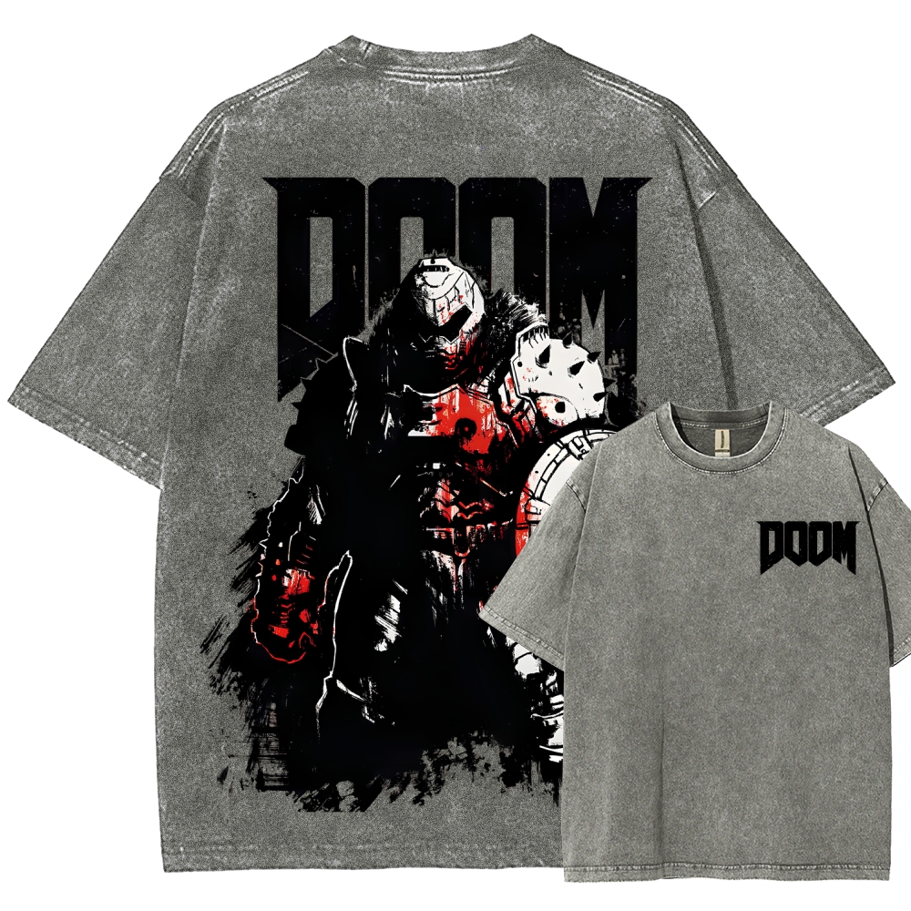 DOOM Unisex Fit Washed T-Shirt 2604007404
