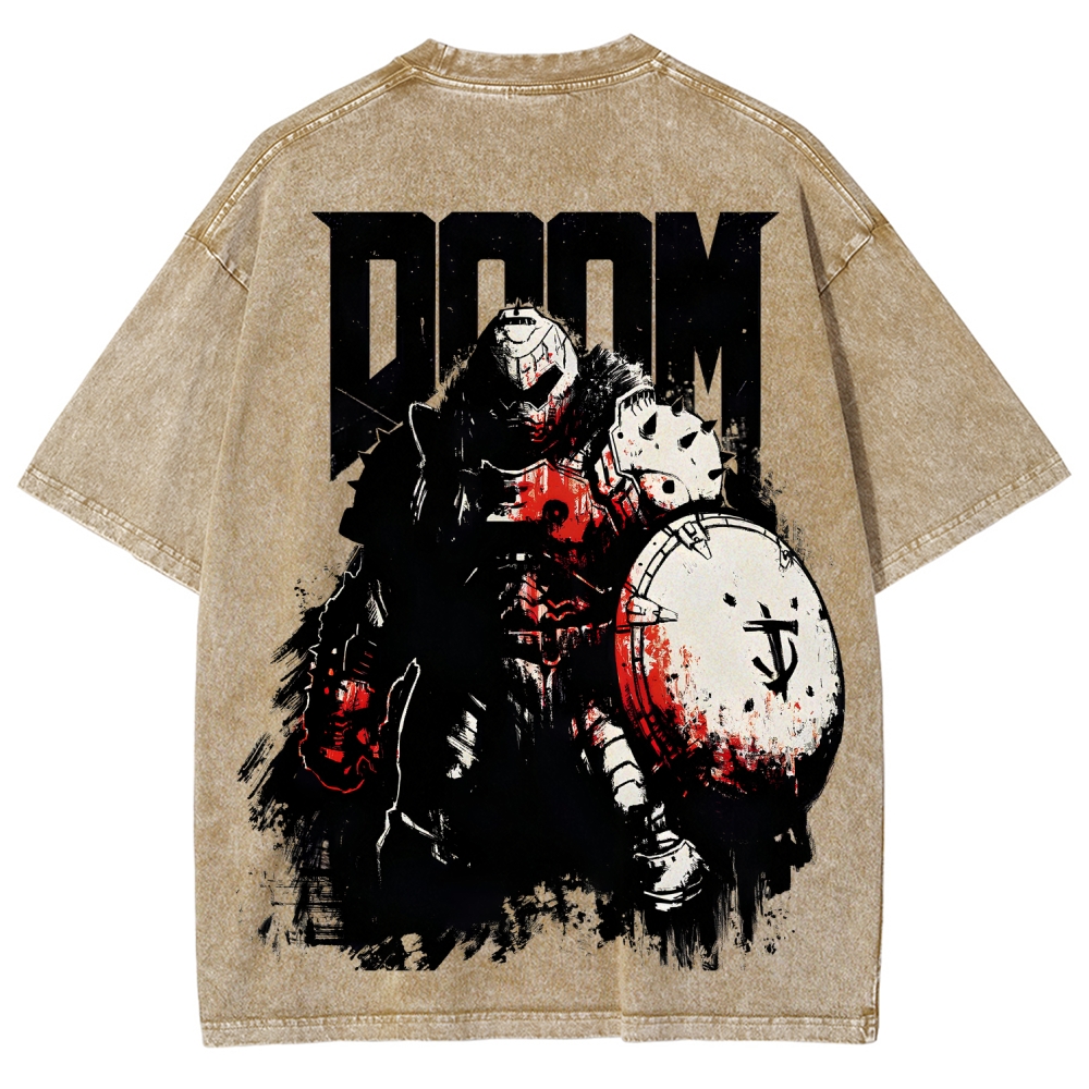 DOOM Unisex Fit Washed T-Shirt 2604007404