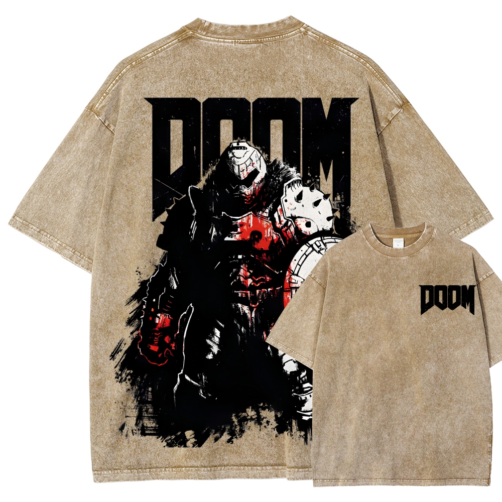 DOOM Unisex Fit Washed T-Shirt 2604007404