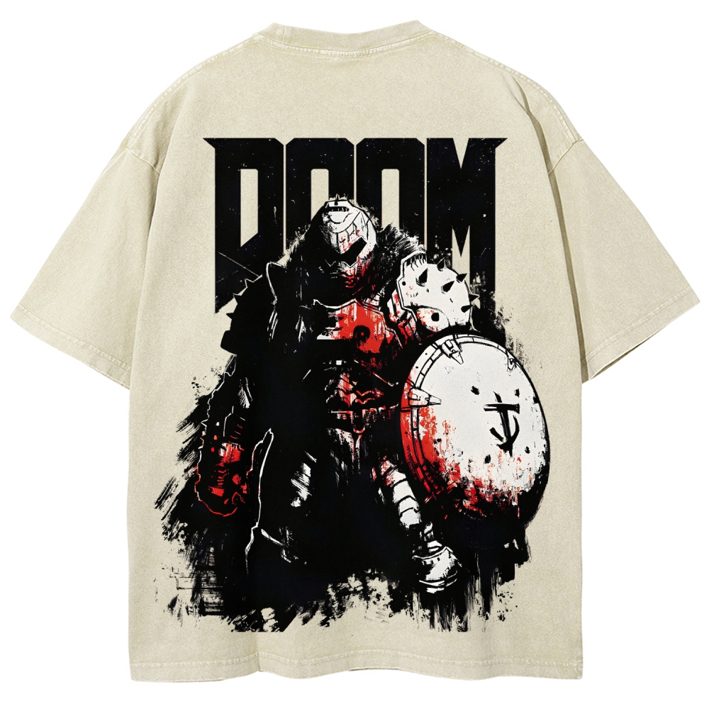 DOOM Unisex Fit Washed T-Shirt 2604007404