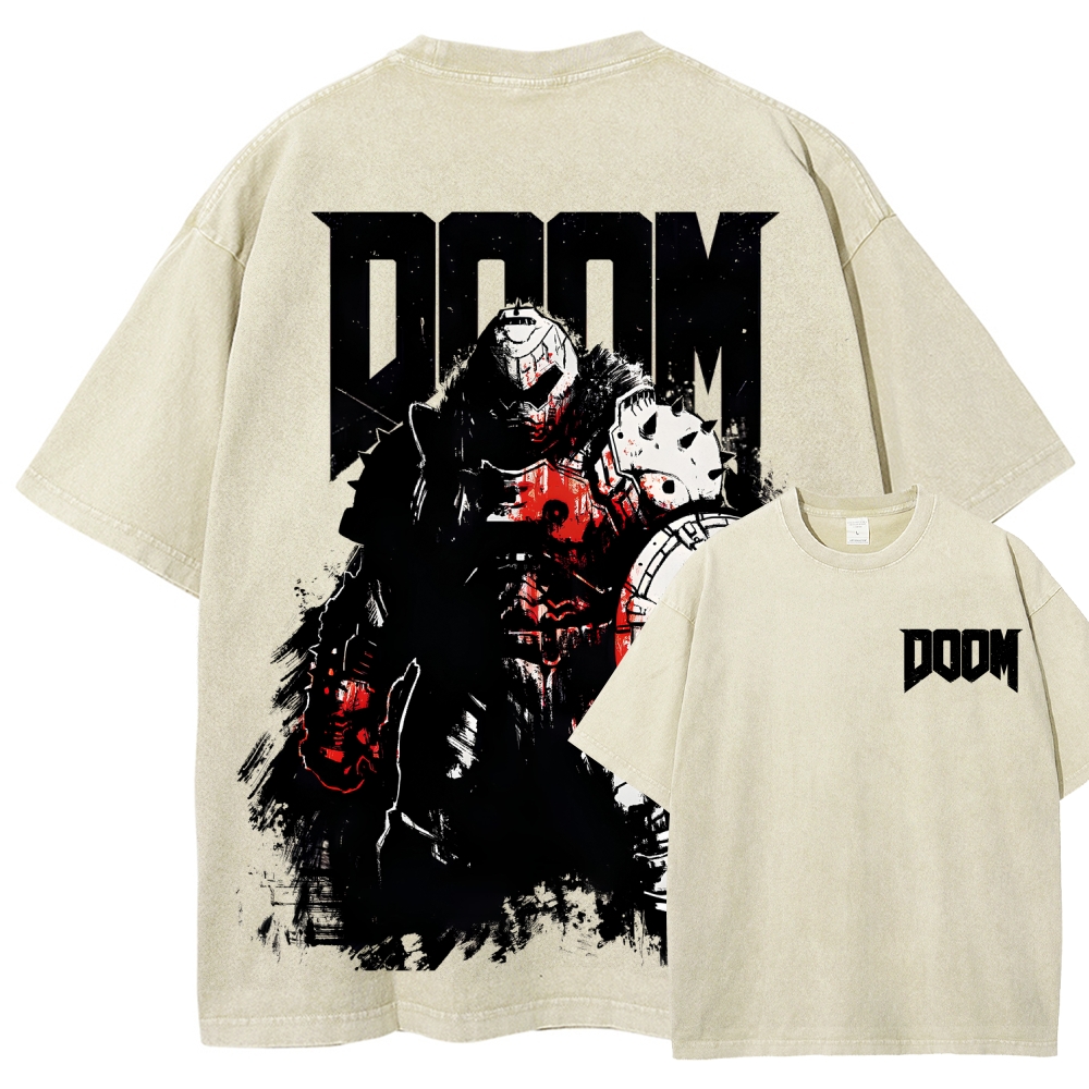 DOOM Unisex Fit Washed T-Shirt 2604007404