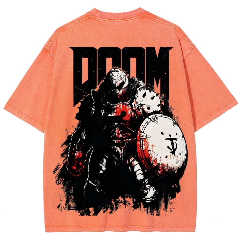 DOOM Unisex Fit Washed T-Shirt 2604007404