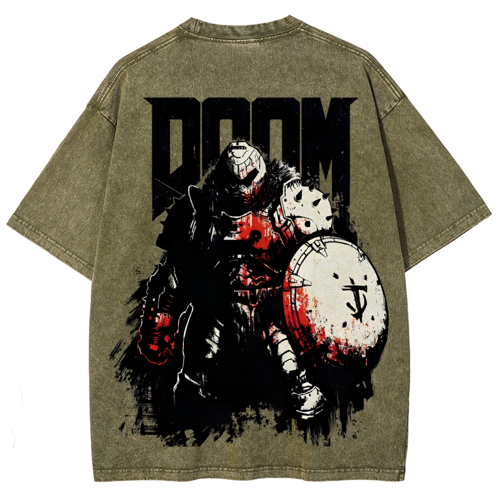 DOOM Unisex Fit Washed T-Shirt 2604007404