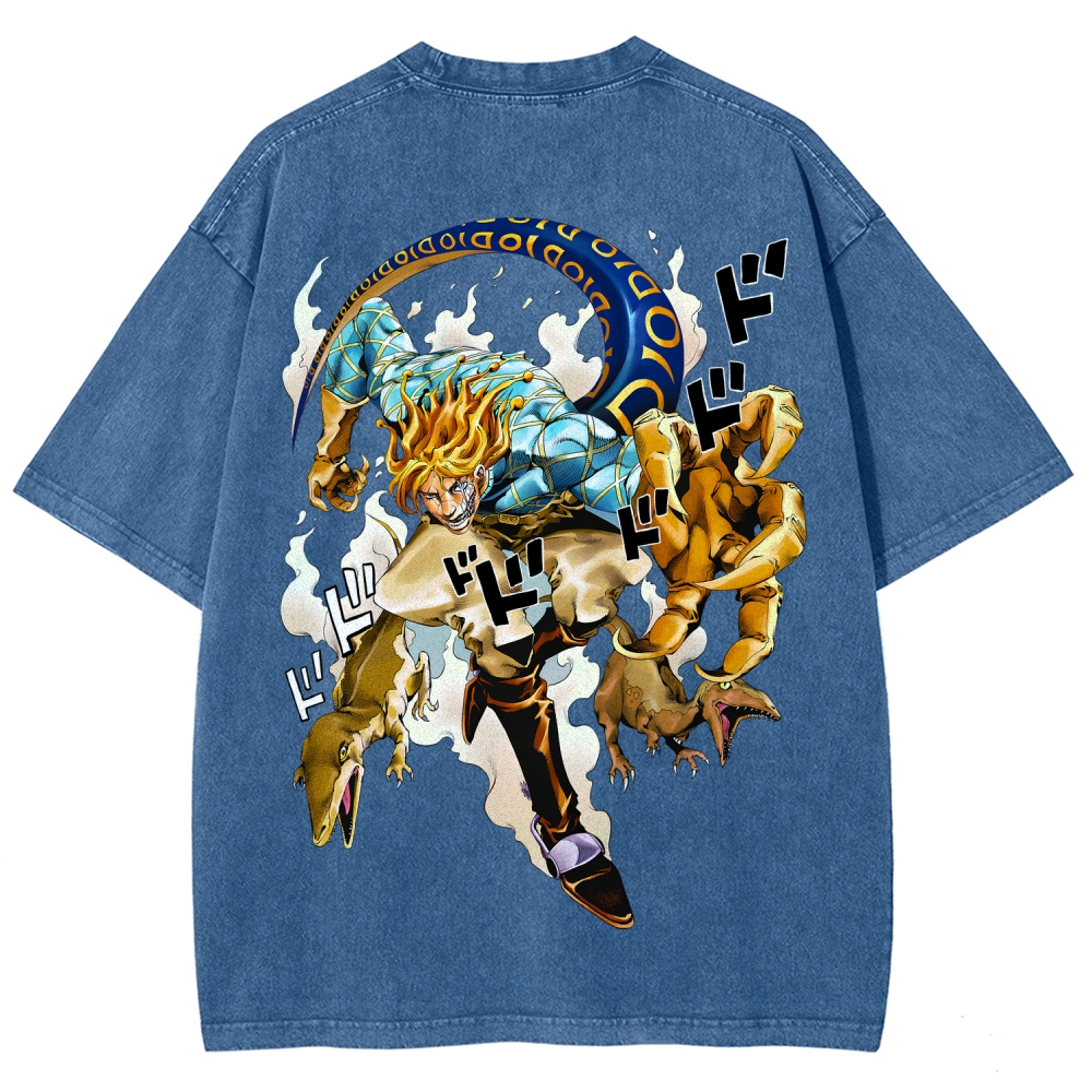 Jojo's Bizarre Adventure Unisex Fit Washed T-Shirt 2604008713