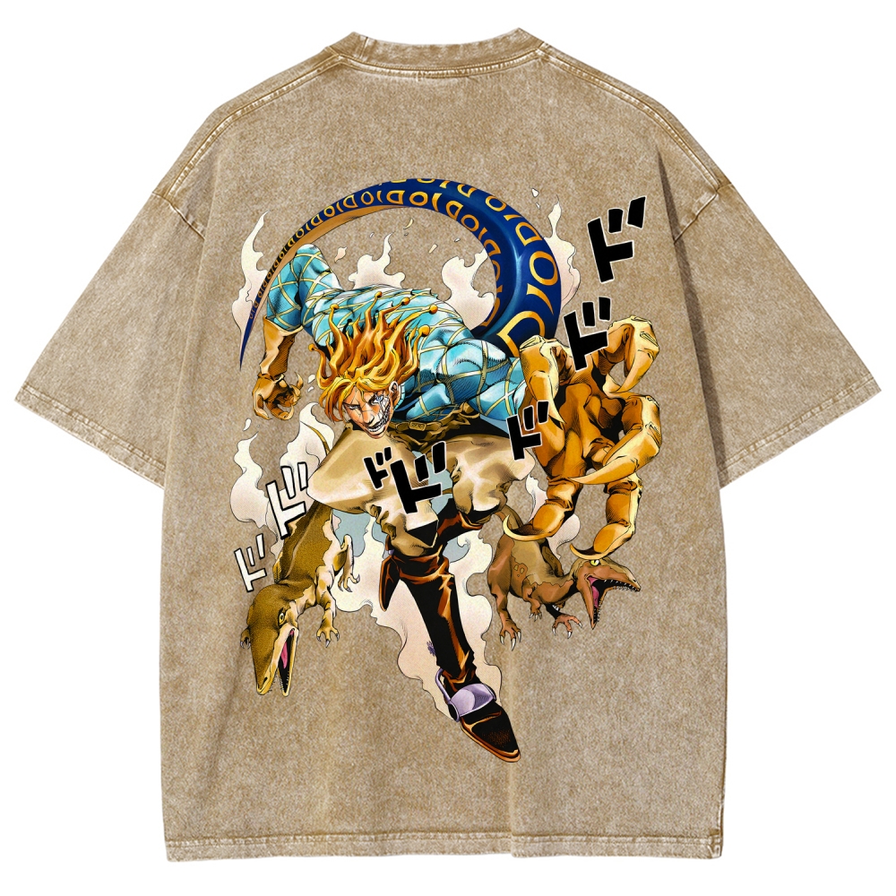 Jojo's Bizarre Adventure Unisex Fit Washed T-Shirt 2604008713