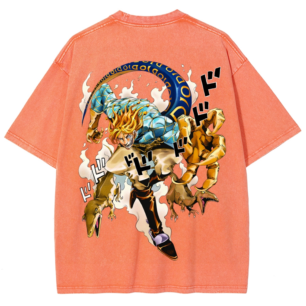 Jojo's Bizarre Adventure Unisex Fit Washed T-Shirt 2604008713