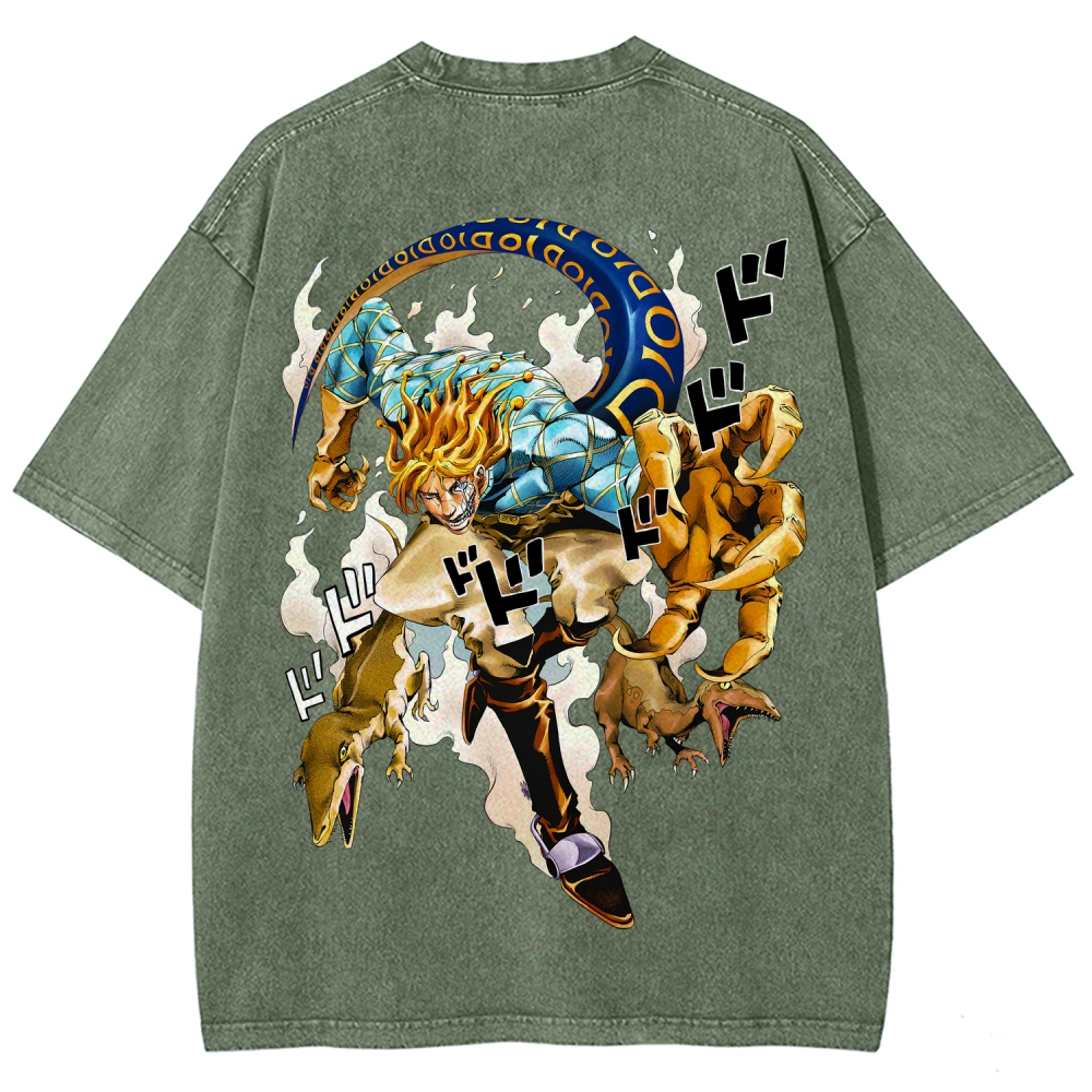 Jojo's Bizarre Adventure Unisex Fit Washed T-Shirt 2604008713