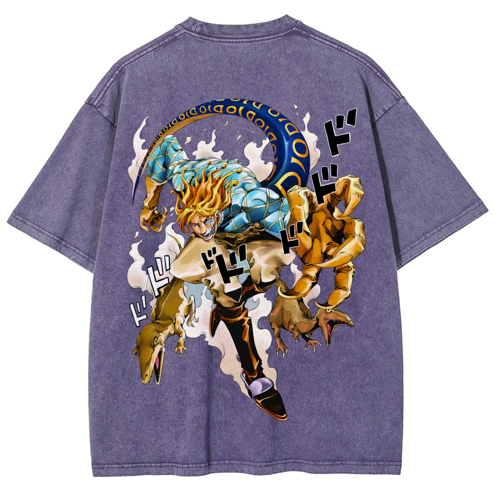 Jojo's Bizarre Adventure Unisex Fit Washed T-Shirt 2604008713