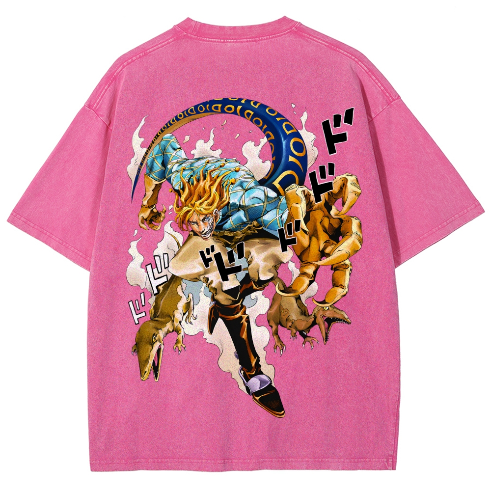 Jojo's Bizarre Adventure Unisex Fit Washed T-Shirt 2604008713