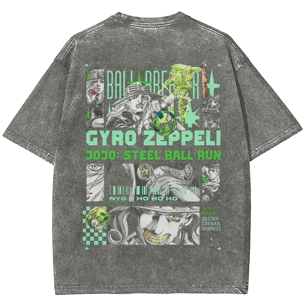  Jojo's Bizarre Adventure Unisex Fit Washed T-Shirt 2604010031