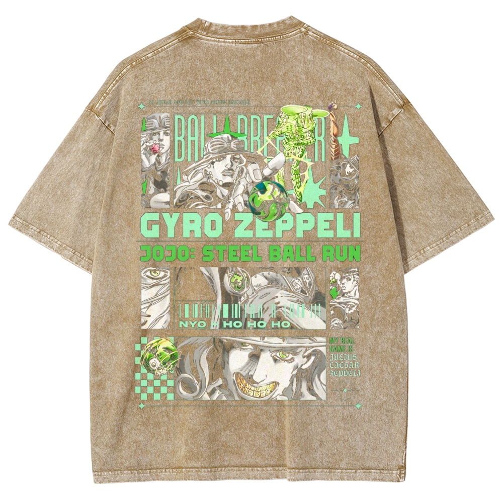  Jojo's Bizarre Adventure Unisex Fit Washed T-Shirt 2604010031