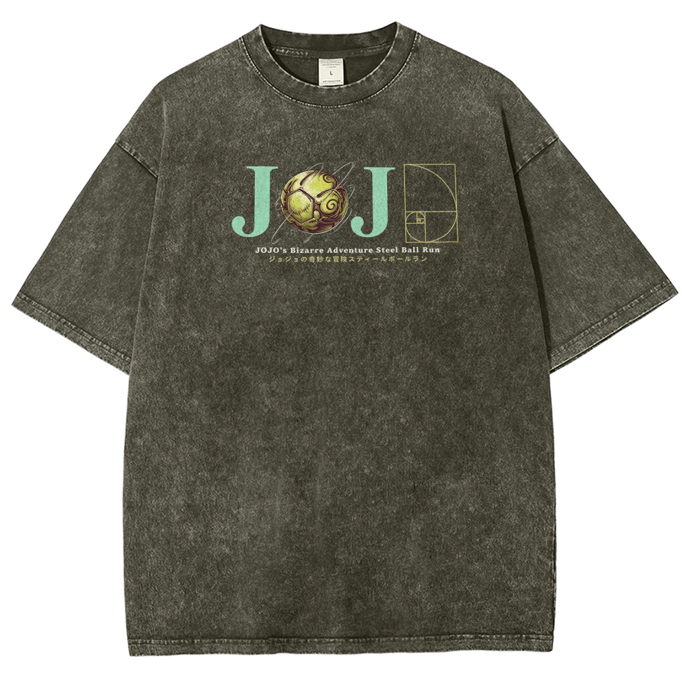  Jojo's Bizarre Adventure Unisex Fit Washed T-Shirt 2604010031