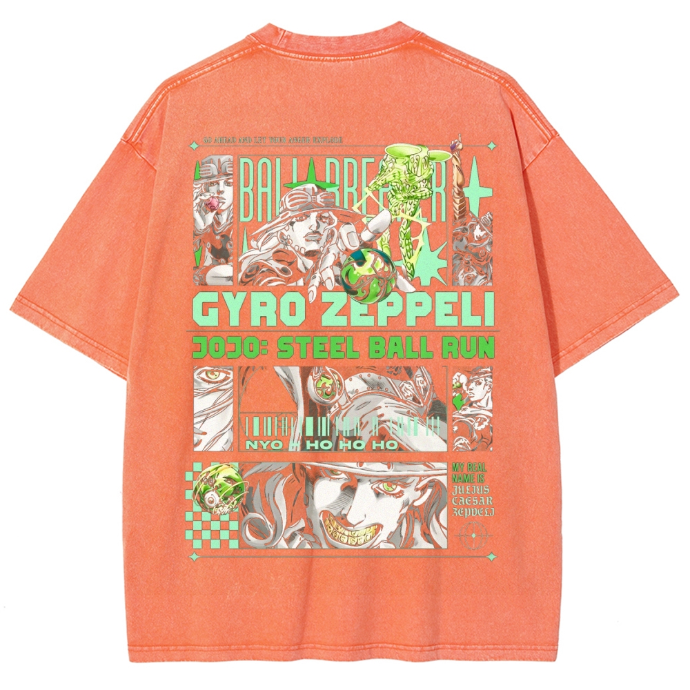  Jojo's Bizarre Adventure Unisex Fit Washed T-Shirt 2604010031