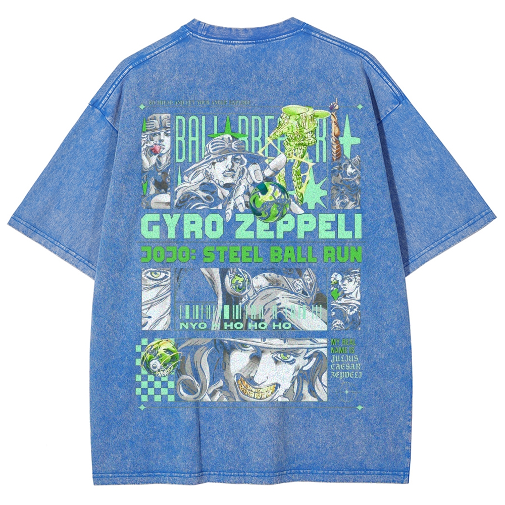  Jojo's Bizarre Adventure Unisex Fit Washed T-Shirt 2604010031