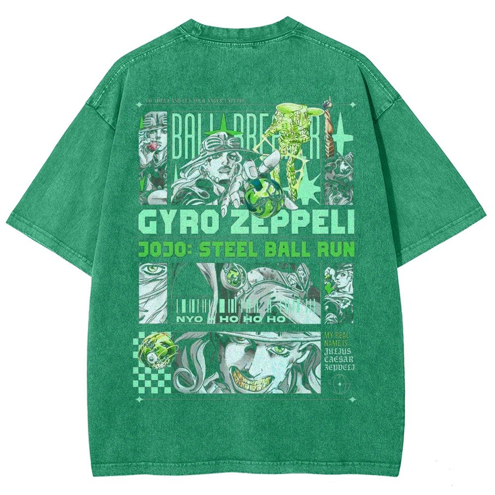  Jojo's Bizarre Adventure Unisex Fit Washed T-Shirt 2604010031