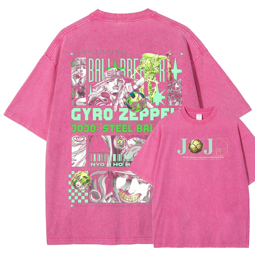  Jojo's Bizarre Adventure Unisex Fit Washed T-Shirt 2604010031