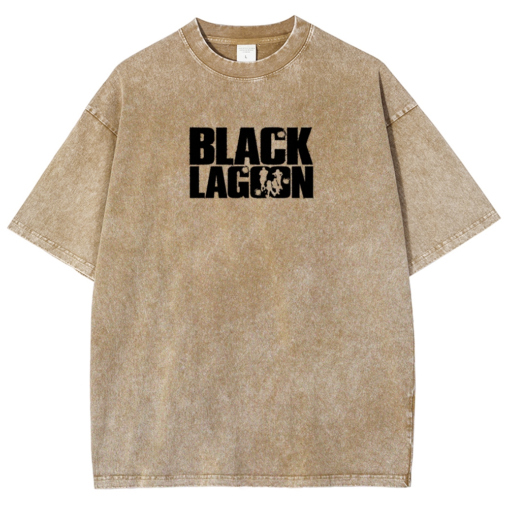 Black Lagoon Unisex Fit Washed T-Shirt 2604010237