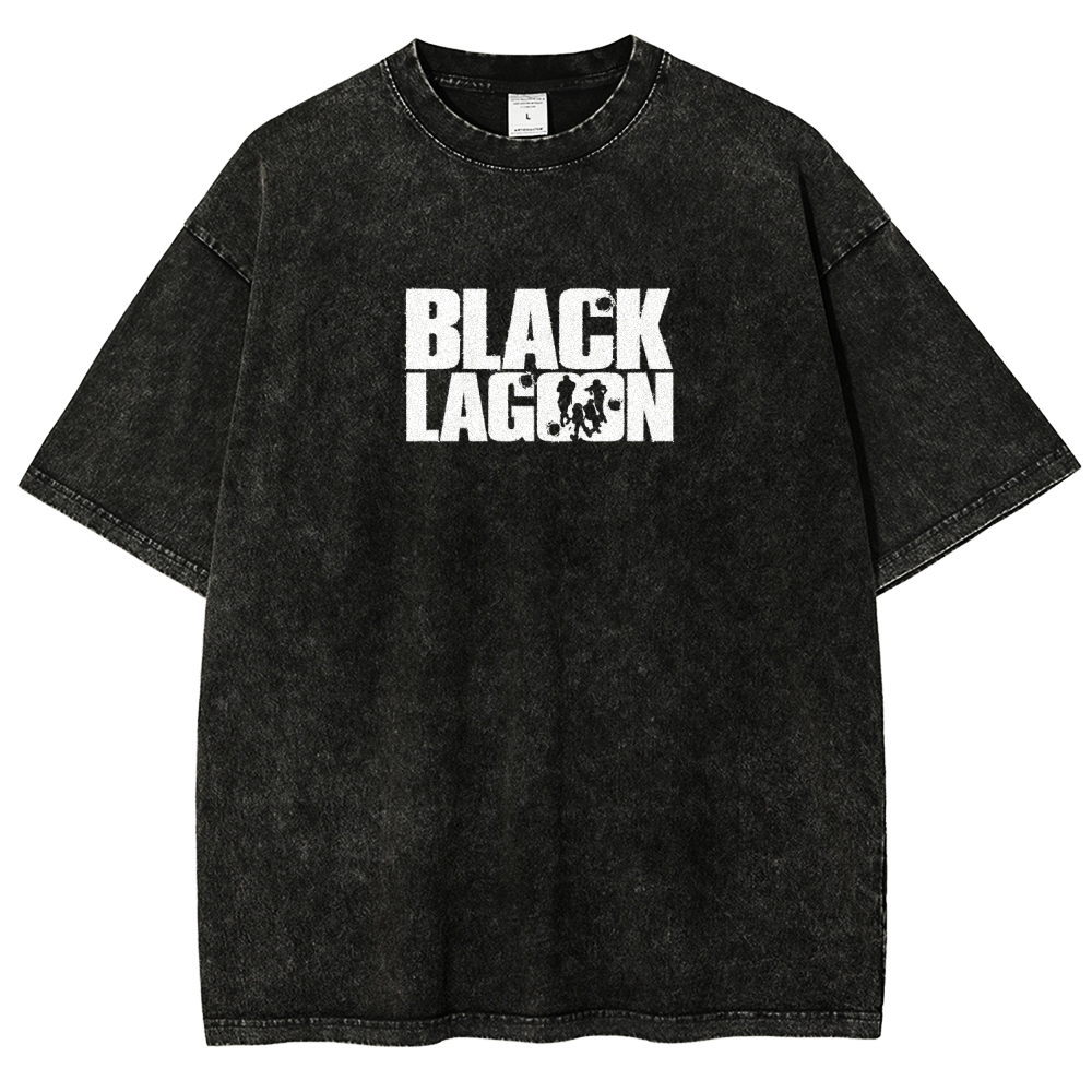 Black Lagoon Unisex Fit Washed T-Shirt 2604010237