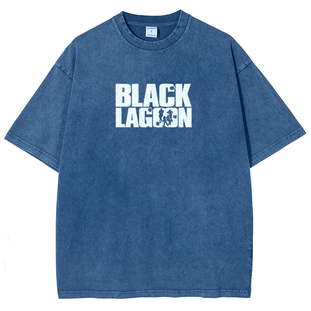 Black Lagoon Unisex Fit Washed T-Shirt 2604010237
