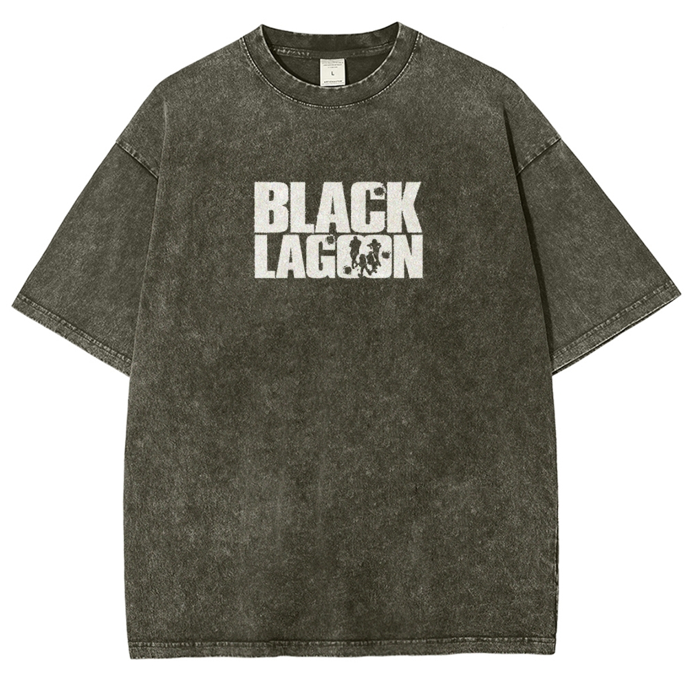 Black Lagoon Unisex Fit Washed T-Shirt 2604010237