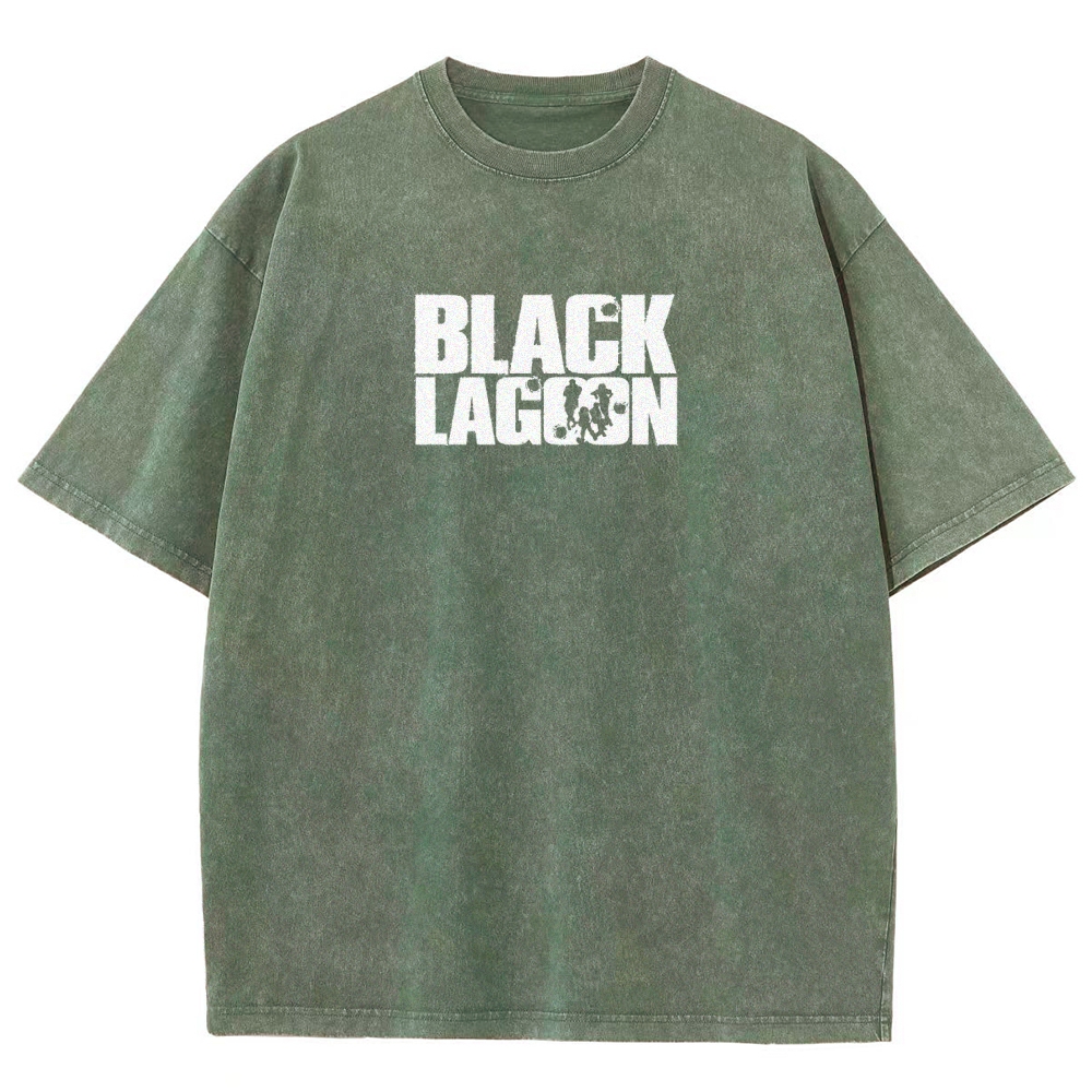 Black Lagoon Unisex Fit Washed T-Shirt 2604010237